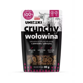 UNISZKI ternera crujiente con perejil y ortiga - snack para perros - 80 g