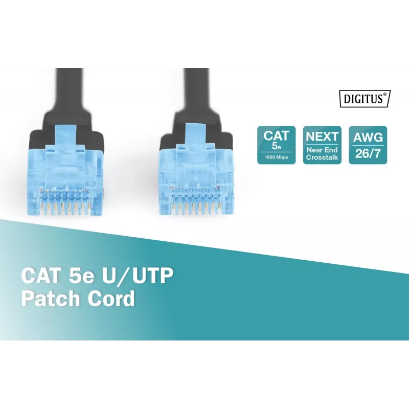 Latiguillo CAT 5e U-UTP 10 m negro