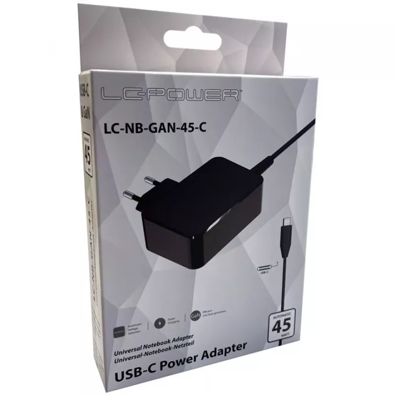 Cargador de interior LC-Power LC-NB-GAN-45-C