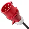 Cargador móvil para coche eléctrico Qoltec ajustable 2 en 1 Type2 | 11 kW | CEE 5 PIN | LCD | 3 fases | portátil | wallbox | 5 m