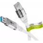 Cable de red Goobay 74158 USB-A RJ-45 Cat6 1,5 m blanco
