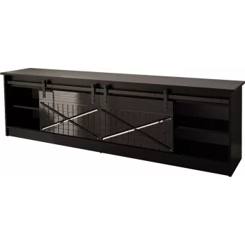 Mueble RTV GRANERO 200x56.7x35 negro/negro brillante