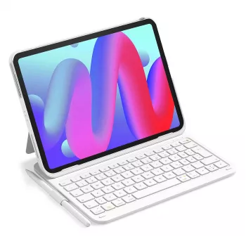 Funda con teclado tipo folio Inateck BK2007 para iPad Air 11 pulgadas (27,9 cm) – Bluetooth, QWERTZ, batería de 250 mAh