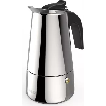 Cafetera espresso Xavax de acero inoxidable para 4 tazas, cafetera de fogón, incl. inducción, 200ml (00111274)