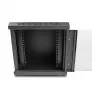 DeLOCK 43417 Armario de red de 10 pulgadas 6U con puerta de cristal, negro