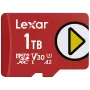 Tarjeta de memoria microSDXC Lexar 1 TB UHS‑I Class 10 U3 V30 lectura 205 MB/s escritura 140 MB/s (roja)