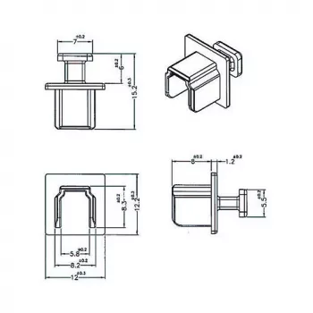 Tapa protectora de enchufe DELOCK 64010, polipropileno, negro, 12,2×15,2×12 mm, pack de 10