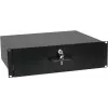 Cajón para rack 3U con cerradura Omnitronic 30100953 — cajón de almacenamiento montado en rack para racks de 19 pulgadas