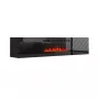 Mueble TV cama meble LUXE 301126 con chimenea eléctrica integrada, 182,6×34,5×37,5 cm, negro brillante