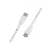 Cable trenzado USB-C a USB-C 1 m blanco