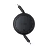 Cable USB-C a USB-C Baseus Free2Pull Mini, 60 W, 1 m, (negro)