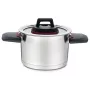 Olla Maestro MR-3530-24 acero inoxidable 24 cm, 5,5 L, asas abatibles, tapa de cristal