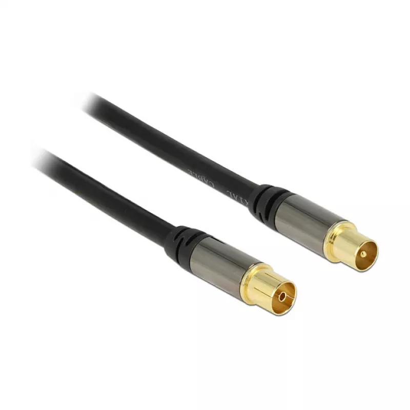 Cable coaxial RG-6/U DeLOCK 88925 5 m IEC negro