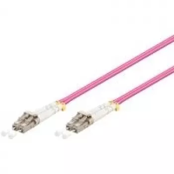 Cable de fibra óptica GOOBAY 95936 LC–LC multimodo 50 µm, rosa