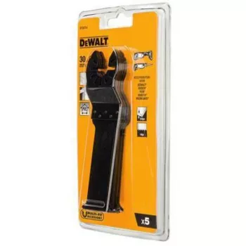 DEWALT DT20724-QZ Hojas de corte sumergible para multiherramientas oscilantes, 67 x 30 mm, HCS, para madera dura, plástico y pladur, 5 unidades