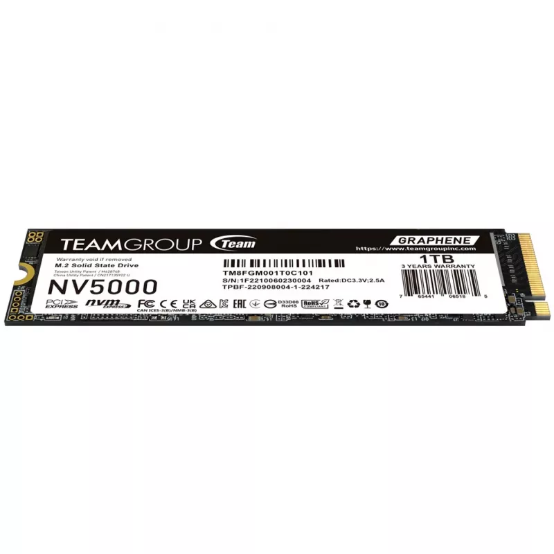 Unidad SSD Team Group 1TB M.2 NVMe PCIe 4.0 TM8FGM001T0C101