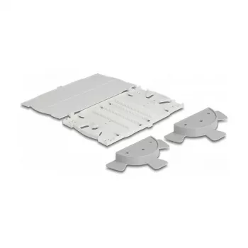 DeLOCK Fiber Optic Splice Cassette 24 fibers blanco gris blanco plástico 179x100x9mm