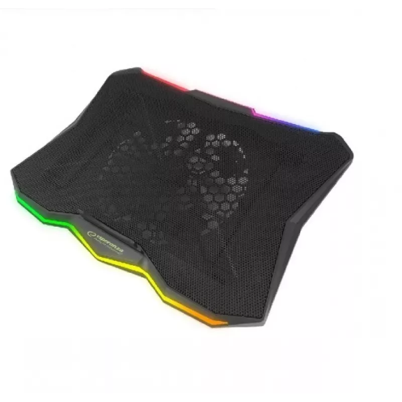 Esperanza EGC110 Xalok base de refrigeración gaming RGB para portátil de 17" (43,2 cm), 800 rpm, negra