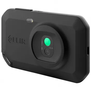 Cámara termográfica FLIR C3-X negra 1800 mAh óxido de vanadio matrices de plano focal no refrigeradas pantalla integrada 128 x 96 píxeles LCD 640 x 480 píxeles