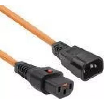 ACT cable de alimentación C13 IEC Lock C14 naranja 1 m PC938 230 V 10 A