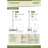 Sunne PL-C62 - Kit de montaje (soporte de techo) - para pantalla plana - Acero - Plata - Tamaño de pantalla: 94-160 cm (37-63 inch)