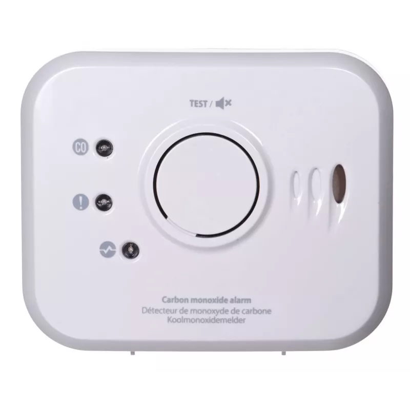 Detector de monóxido de carbono FireAngel NM-CO10X modelo con interfaz con interfaz cableada para seguridad del hogar