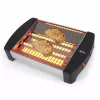Jata JETT1587 tostadora, 400 W, 2 barras de cuarzo, bandeja recogemigas extraíble, acero inoxidable, negra
