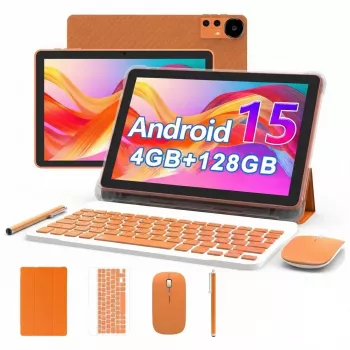 EXTRALINK TABLET CP31 WiFi ANDROID 15.0, 10.1”, 128GB, Cámara 2MP+8MP NARANJA