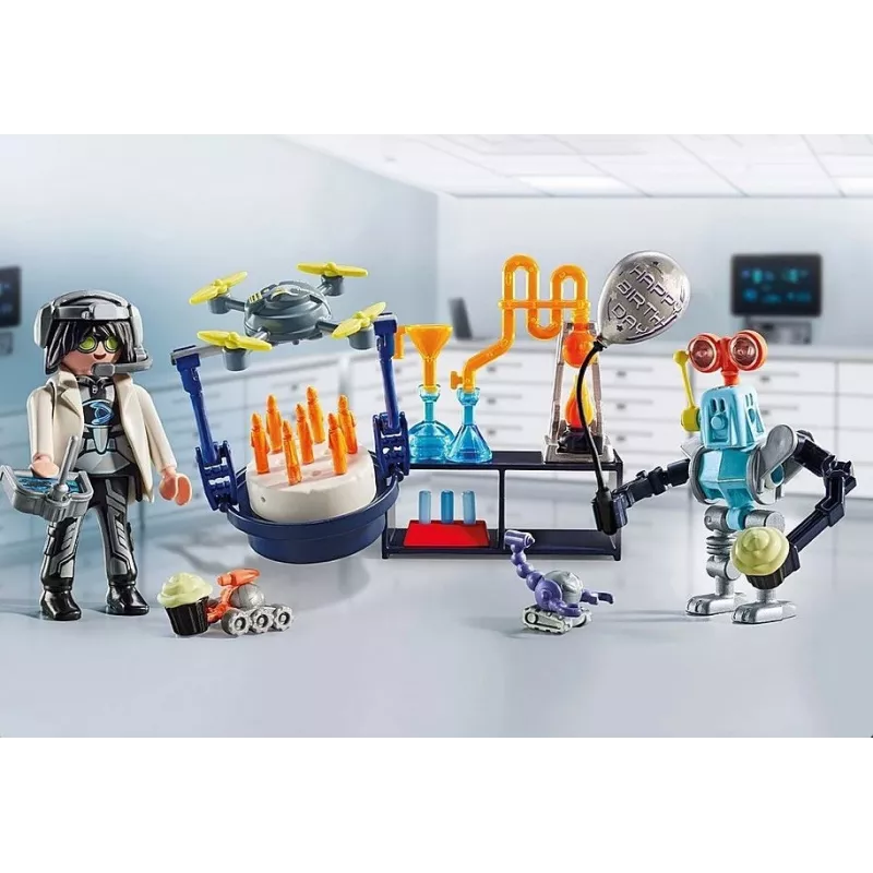 Playmobil 71450 My Life: Investigador con robots – Fiesta científica en el laboratorio con dron de transporte y robots – Divertido artículo de juego de rol imaginativo