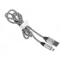 Cable USB 2.0 Type-C macho - C macho 1,0 m negro-plateado