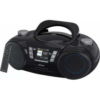 Reproductor portátil DAB+ CD/MP3/USB/SD Bluetooth SENCOR SPT 6510DB — DAB+, Bluetooth 5.3, 16 W RMS, CD/USB/SD, LCD de 2,4