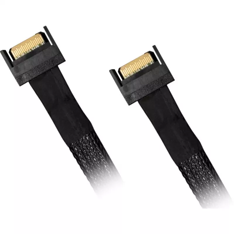 Adaptador de unidad ICY BOX MB413L-B – MCIO 8i SFF-TA-1016 a 2× MCIO 4i SFF-TA-1016