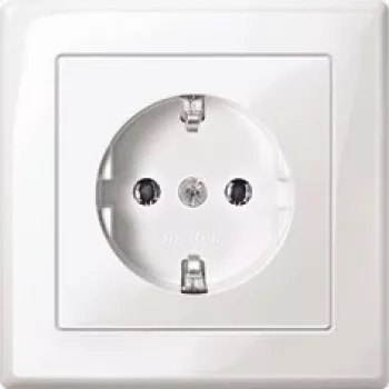 Toma de corriente CEE 7/3 Merten MEG2301-1619 blanco