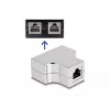 Adaptador divisor en T DeLOCK RJ45 1 x RJ45 conector hembra a 2 x RJ45 conector hembra Cat.5e STP