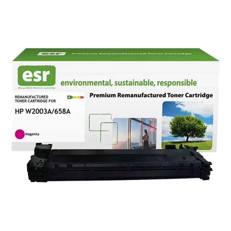 ESR cartucho de tóner compatible con HP W2003A (658A), magenta, remanufacturado, 6000 páginas