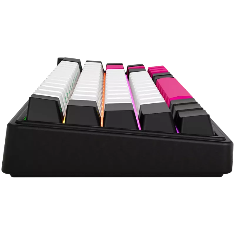 LORGAR KBP70MW, teclado gaming mecánico inalámbrico 65% Pro, negro/rojo, distribución EN
