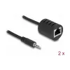 Cable de audio DeLOCK RJ-45 3,5 mm negro 87858