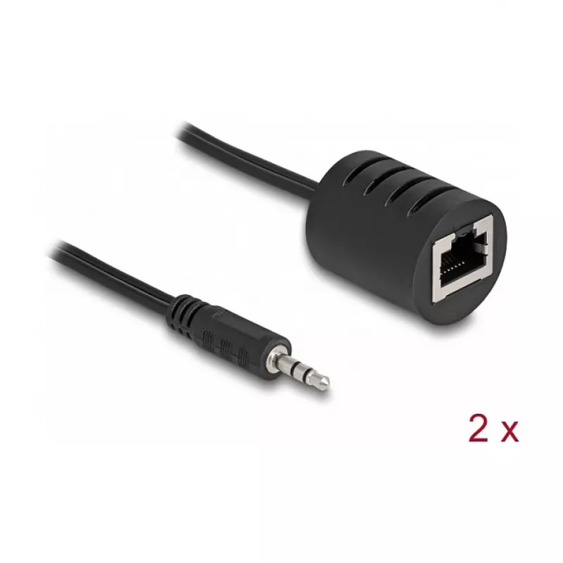Cable de audio DeLOCK RJ-45 3,5 mm negro 87858
