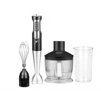 Batidora de mano LAFE BRK-003A, 800 W, negro/plata, cuchilla de acero inoxidable, bol de 0,6 L, jarra de 0,5 L