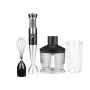 LAFE BlendMix BRK-003A set de batidora de mano, 800 W, 2 velocidades, turbo, cuchilla de acero inoxidable, vaso de 0,6 l, negro/plateado