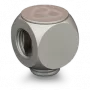 Thermal Grizzly DeltaMate Rotary T – Conector de refrigeración líquida, níquel mate, 1 ud. (TG-DM-FIT-0204)