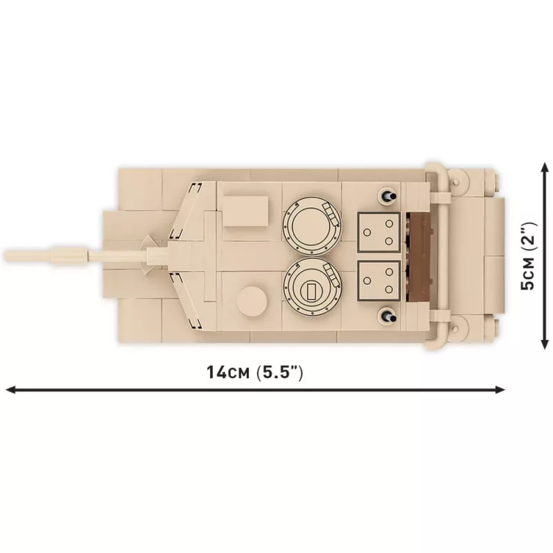 Set de construcción Cobi Abrams M1A2 — 174 piezas, edad recomendada 6+, beige