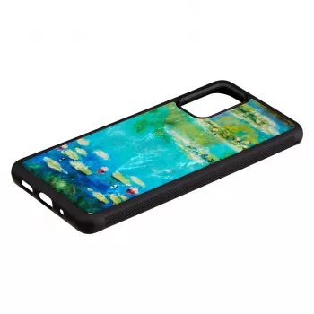 Funda para móvil iKins para Samsung Galaxy S20+ — diseño de nenúfares negro