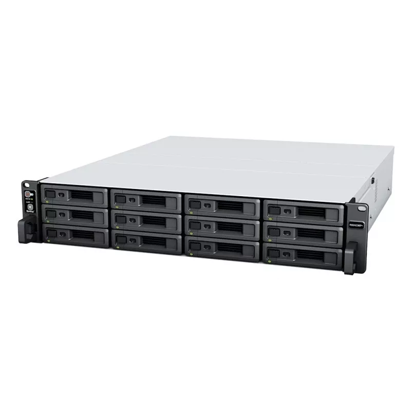 Synology RackStation RS2423+ servidor NAS/almacenamiento en rack (2U) Ryzen Embedded V1780B 8 GB DDR4 0 TB DiskStation Manager Negro, Gris