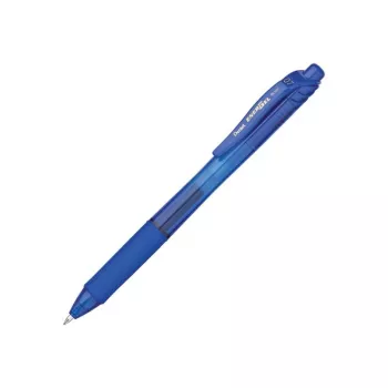 Pentel Energel X - Bolígrafo de gel retráctil - Azul - Azul - Transparente - Plástico - Goma - Goma - Ambidiestro