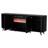 Cómoda Cama Meble Volare 200 x 39 x 75 cm, negro, aglomerado, marco de 16 mm