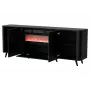 Cómoda Cama Meble Volare 200 x 39 x 75 cm, negro, aglomerado, marco de 16 mm