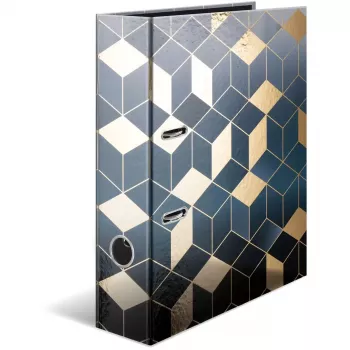 Archivador HERMA 7056 A4 cartón azul - dorado (7056)