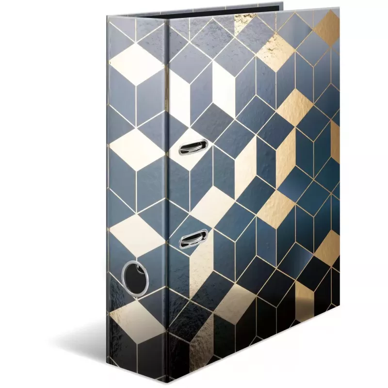 Archivador HERMA 7056 A4 cartón azul - dorado (7056)