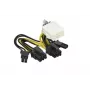 Cable GPU de 0,05 m 8 pines a 2x 6+2 pines G291-281 CBL-PWEX-1040